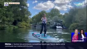 Ariane a testé le paddle électrique gonflable !