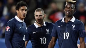 Raphaël Varane, Karim Benzema et Paul Pogba