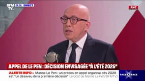 Marine Le Pen condamnée: "L'exécution provisoire est une infamie", estime Éric Ciotti