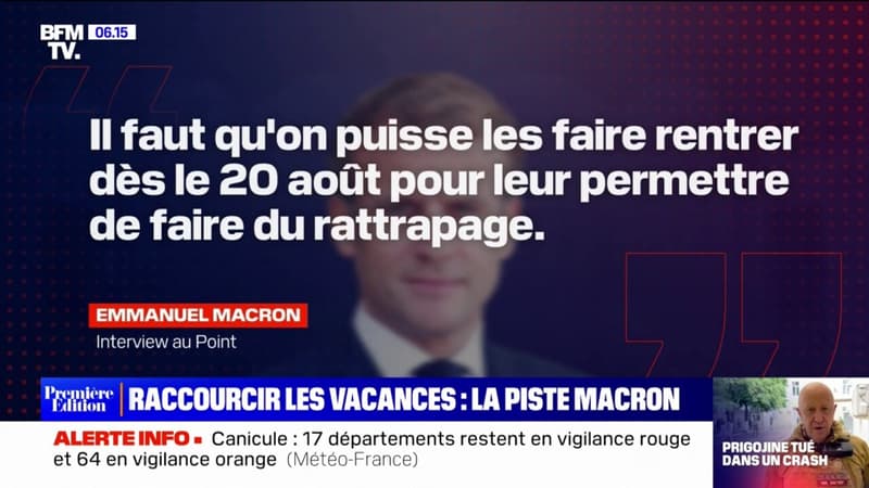 Emmanuel Macron souhaite une rentrée scolaire 