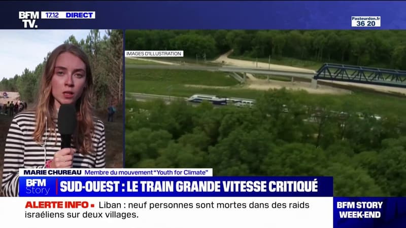 Gironde: Marie Chureau (Youth for Climate) s'exprime sur la mobilisation contre le projet de ligne à grande vitesse