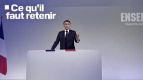 Le président de la République Emmanuel Macron donne une conférence de presse, le 12 juin 2024 à Paris, à moins de trois semaines des élections législatives.