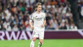 Luka Modric lors du match Real Madric-AC Milan (1-3, Ligue des champions), le 5 novembre 2024