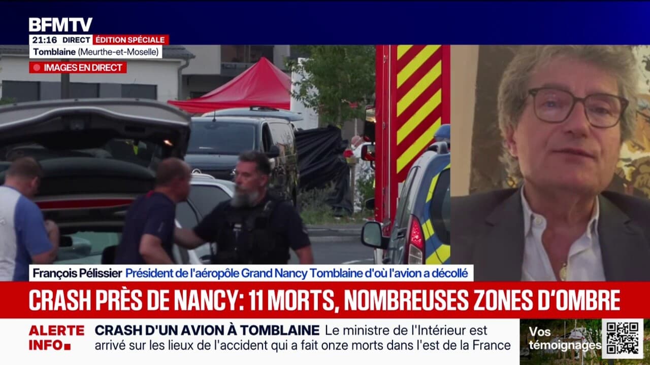Crash d'avion près de Nancy: "Les investigations du BEA ont débuté ce soir sur le site", explique François Pélissier, président de l'aéropôle Grand Nancy Tomblaine d'où l'avion a décollé