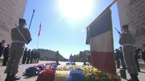 Les cérémonies sous l'Arc-de-Triomphe le 8 mai 2019.