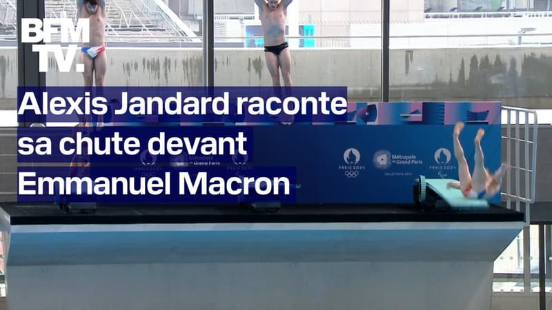 Le plongeur Alexis Jandard raconte sa chute devant Emmanuel Macron