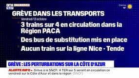 Grève du 13 octobre: les perturbations sur la Côte d'Azur