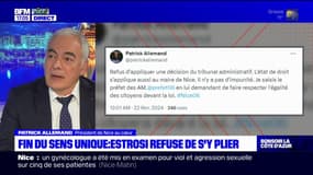 Fin du sens unique quai des Etats-Unis à Nice: face au refus d'Estrosi d'appliquer la décision, Patrick Allemand saisit le préfet