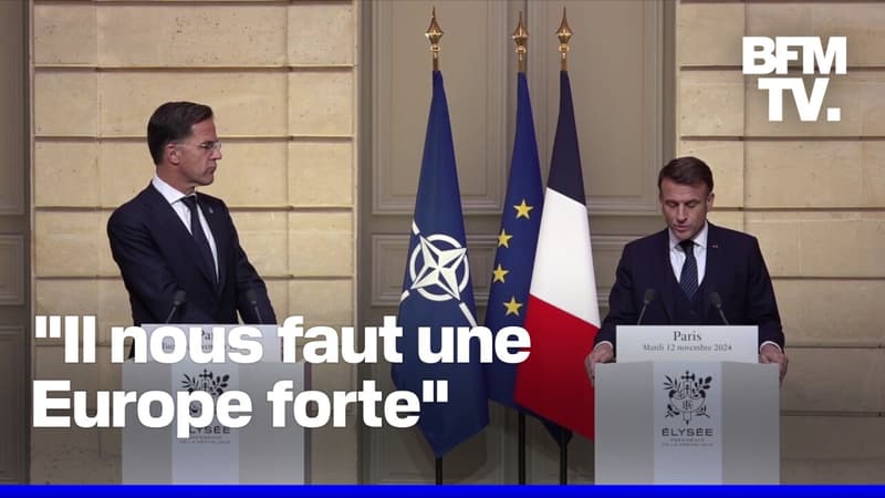 La conférence de presse d'Emmanuel Macron avec le secrétaire général de l'Otan en intégralité