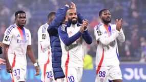 L'OL après sa victoire lors du derby face à Saint-Etienne, le 10 novembre 2024 en Ligue 1