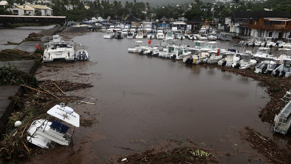 Les images des dégâts sur cyclone Belal sur l'île de La Réunion, le 15 janvier 2024