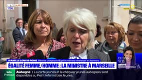 Isabelle Lonvis-Rome, ministre chargée de l'Égalité entre les femmes et les hommes, en visite à Marseille