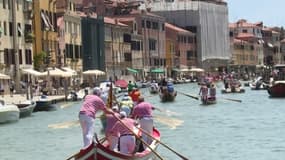 Les images de la première course de bateaux à Venise depuis la fin du confinement