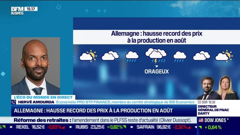 Hervé Amourda (PRO BTP Finance & BSI Economics) : Hausse record des prix à la production en août en Allemagne - 20/09