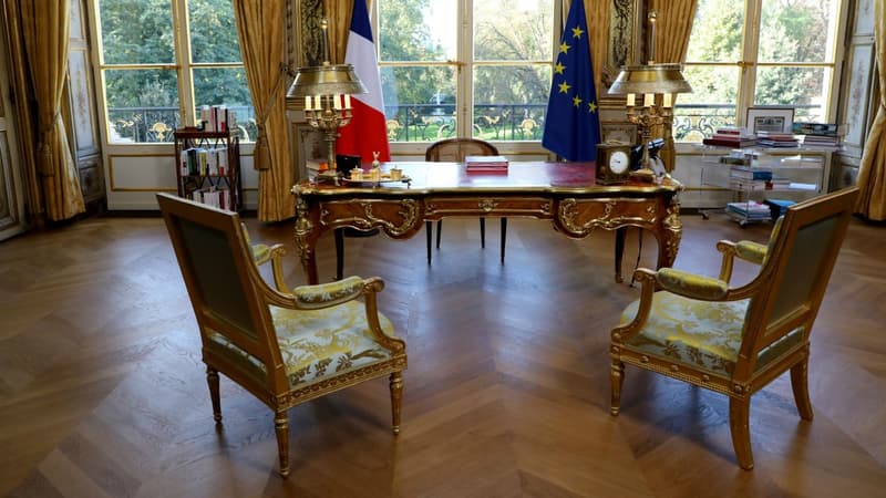 Le bureau d'Emmanuel Macron à l'Elysée. 