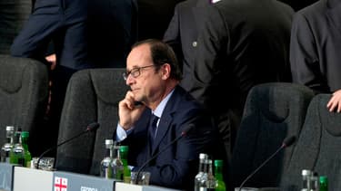 François Hollande au sommet de l'Otan, au Pays de Galles, jeudi.