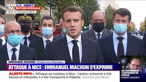 Emmanuel Macron: "Notre pays a été frappé par une attaque terroriste islamiste"