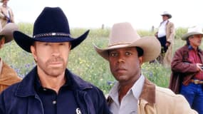 Chuck Norris et Clarence Gilyard dans leurs rôles de "Walker, Texas Ranger"