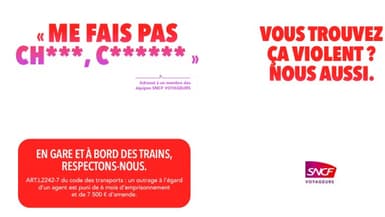 Campagne de publicité de la SNCF pour lutter contre les violences faites aux agents