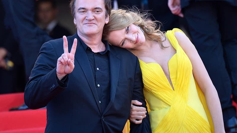 Quentin Tarantino et Uma Thurman au festival de Cannes en 2014.