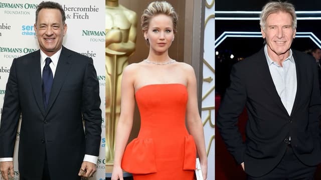 Tom Hanks, Jennifer Lawrence et Harrison Ford figurent dans le classement des acteurs les plus appréciés en 2015