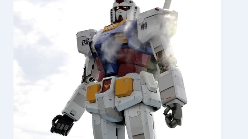 Le robot géant Gundam de Tokyo en 2009