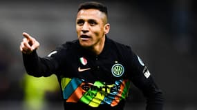 Alexis Sanchez avec l'Inter Milan en mai 2022