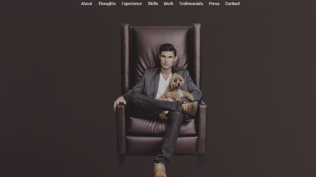 Sur la page Branded.me de Nick Macario, le fondateur de ce service.