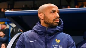 Thierry Henry sur le banc de l'équipe de France Espoirs, le 25 mars 2024
