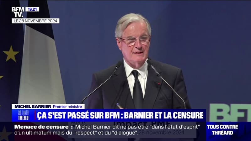 ÇA S'EST PASSÉ SUR BFMTV - Michel Barnier sous la menace de la censure