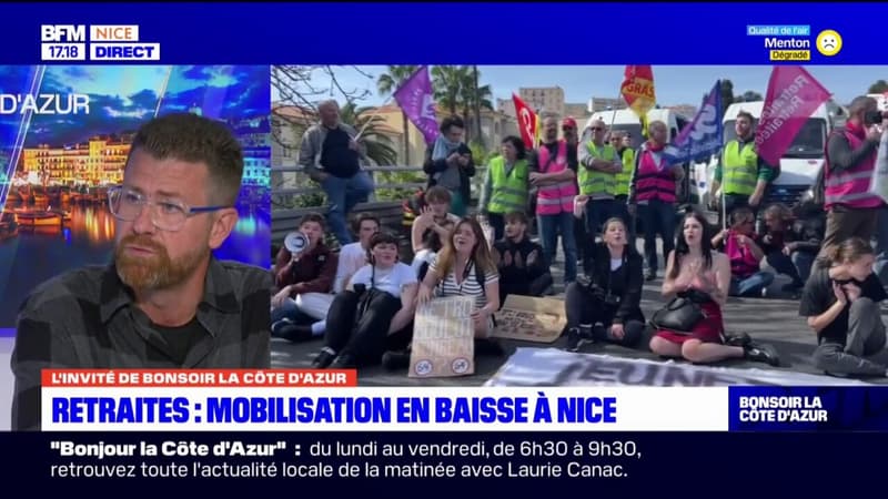Retraites: la mobilisation en baisse à Nice
