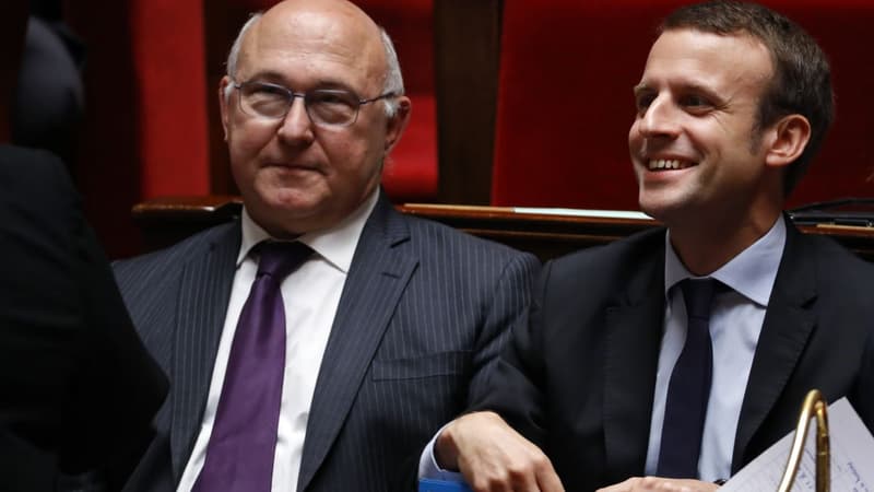Michel Sapin et Emmanuel Macron lorsqu'ils étaient colocataires à Bercy
