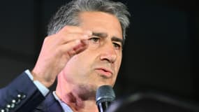 François Ruffin le 7 juillet 2024 à Flixecourt (Somme) après sa réélection à l'Assemblée nationale