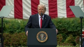 Donald Trump pendant une cérémonie au Pentagone commémorant les attentats du 11-Septembre, jeudi 11 septembre 2025.