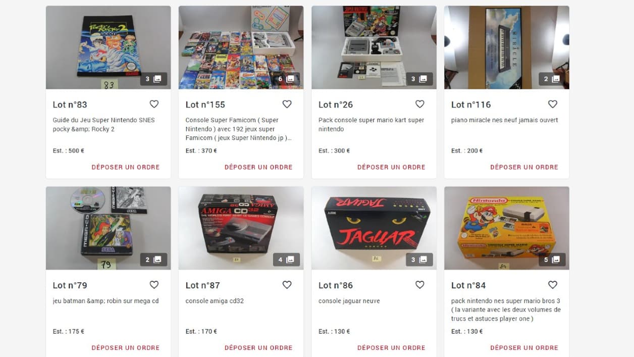 Enchères jeu vidéo
