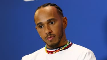 Lewis Hamilton face à la presse avant le GP des Etats-Unis en octobre 2022