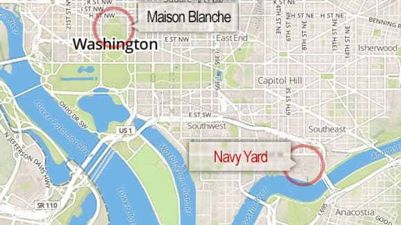 Le Navy Yard est situé dans le centre de Washington, à 6km de la Maison Blanche. Le Navy Yard est situé dans le centre de Washington, à 6km de la Maison Blanche.