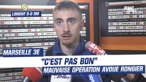Lorient 0-0 OM : "C'est pas bon", Rongier pas dupe de la mauvaise opération au classement