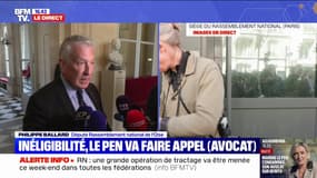 Marine Le Pen condamnée à 5 ans d'inéligibilité: "Un recul extrêmement inquiétant de l'état de droit et de la démocratie dans notre pays", indique Philippe Ballard (RN)
