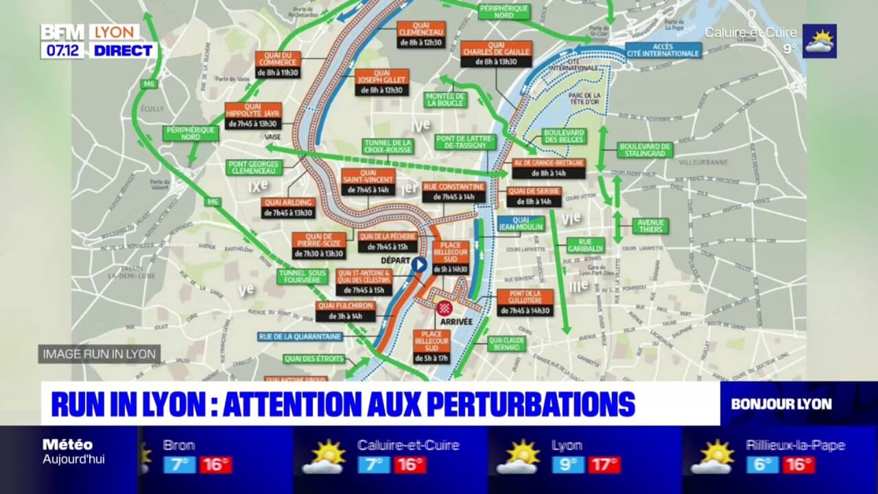 Lyon de nombreuses restrictions de circulation et de stationnement à