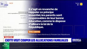 Éric Ciotti veut couper les allocations familiales en cas d'absentéisme scolaire
