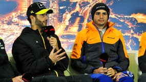 Daniel Ricciardo et Carlos Sainz, à Barcelone le 26 février 2020