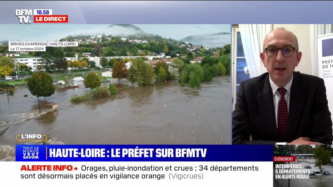 Crues/inondations six départements en rouge 17/10