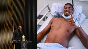 Sébastien Haller lors de la cérémonie du Ballon d'or le 17 octobre 2022