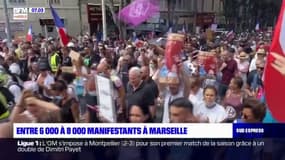 Pass sanitaire: entre 6000 et 8000 personnes dans les rues de Marseille