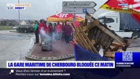 Retraites: la gare maritime de Cherbourg bloquée ce mercredi matin
