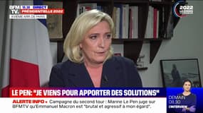 Marine Le Pen sur le pouvoir d'achat: "Je viens pour apporter des solutions à des problèmes qui vont se poser très rapidement"