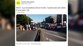 Des militants écologistes ont bloqué le périphérique parisien ce samedi matin.