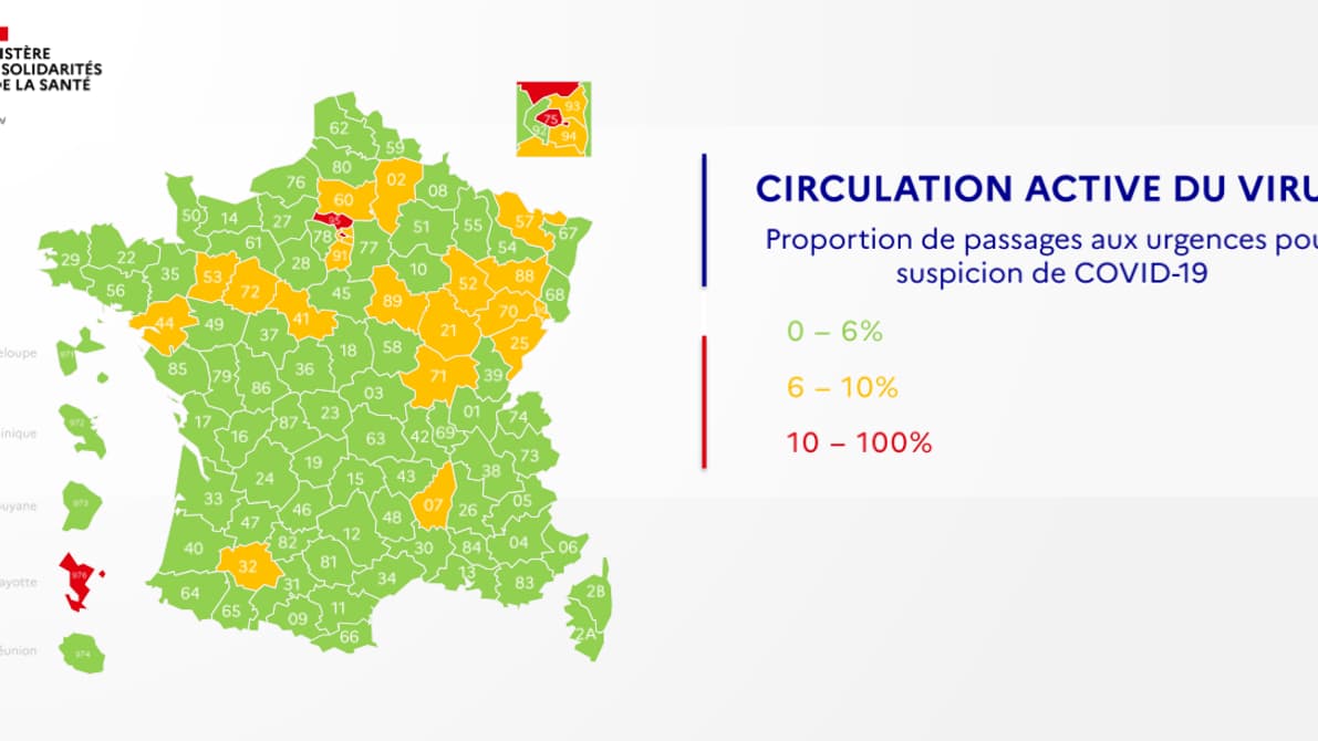 Déconfinement: la carte de synthèse des départements actualisée ce samedi, des évolutions en Paca
Déconfinement: la carte de synthèse des départements actualisée ce samedi, des évolutions en Paca