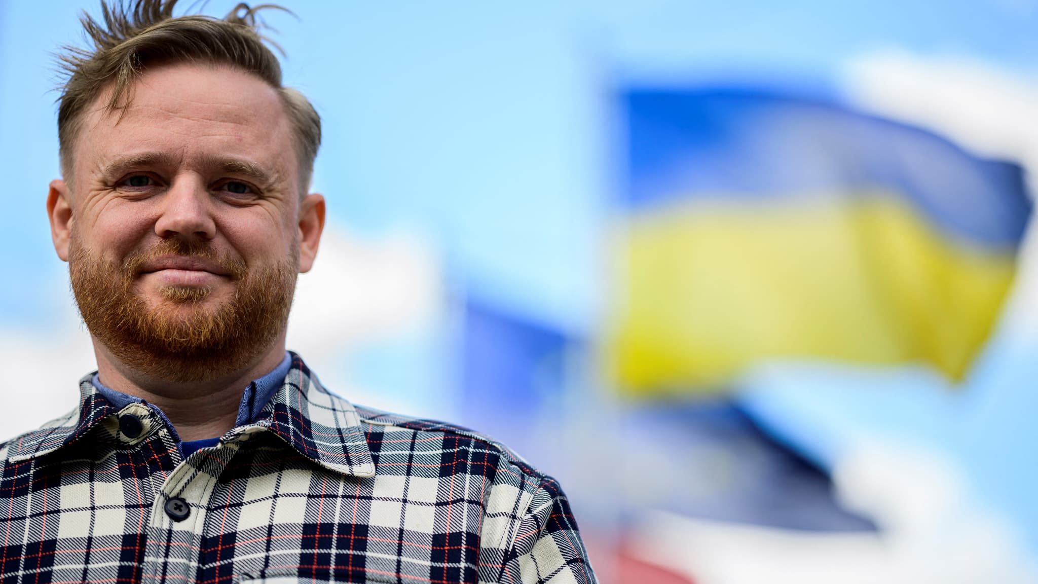 Le journaliste ukrainien Maksim Kurnikow pour la radio Echo de Moscou a repris ses émissions depuis Berlin, ayant été bloqué par Moscou en Russie, le 19 octobre 2022 Le journaliste ukrainien Maksim Kurnikow pour la radio Echo de Moscou a repris ses émissions depuis Berlin, ayant été bloqué par Moscou en Russie, le 19 octobre 2022